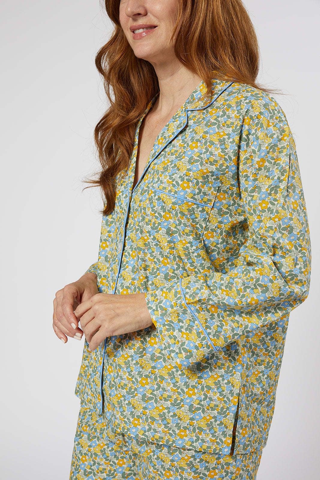 CLASSIC COTTON PAJAMAS IN LEMON LIBERTY - Lenora