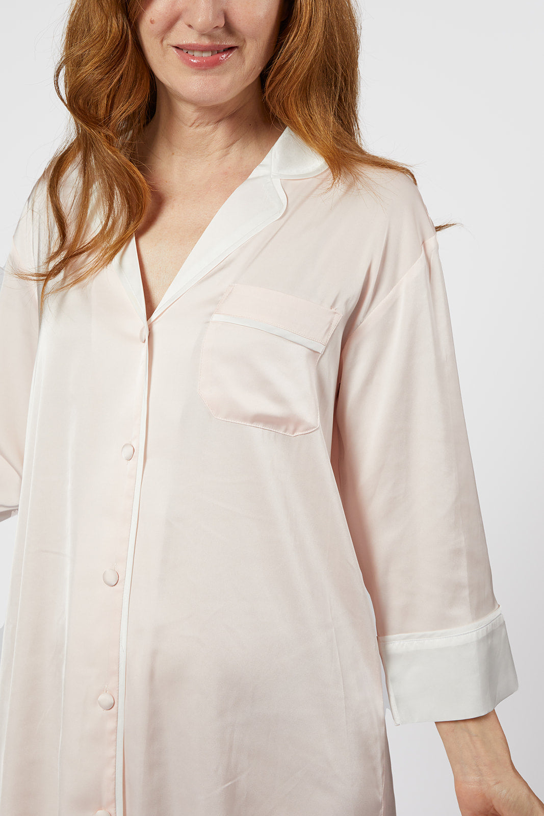 BIRDIE SATIN NIGHTSHIRT - Lenora