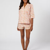 CLASSIC COTTON SHORT PAJAMAS IN PINK LIBERTY - Lenora