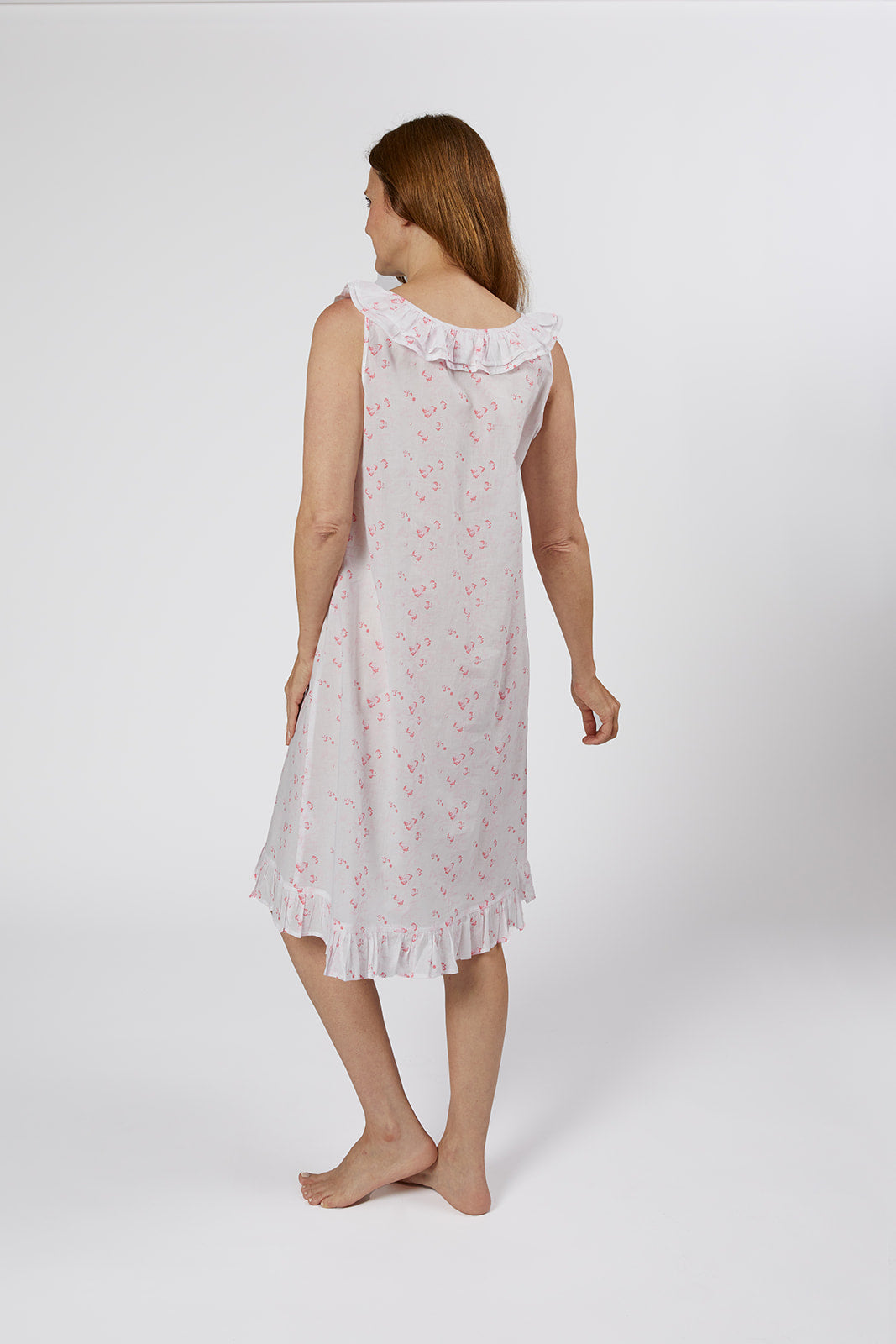 LILY COTTON RUFFLE NIGHTGOWN - Lenora