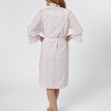 LILY COTTON RUFFLE ROBE - Lenora