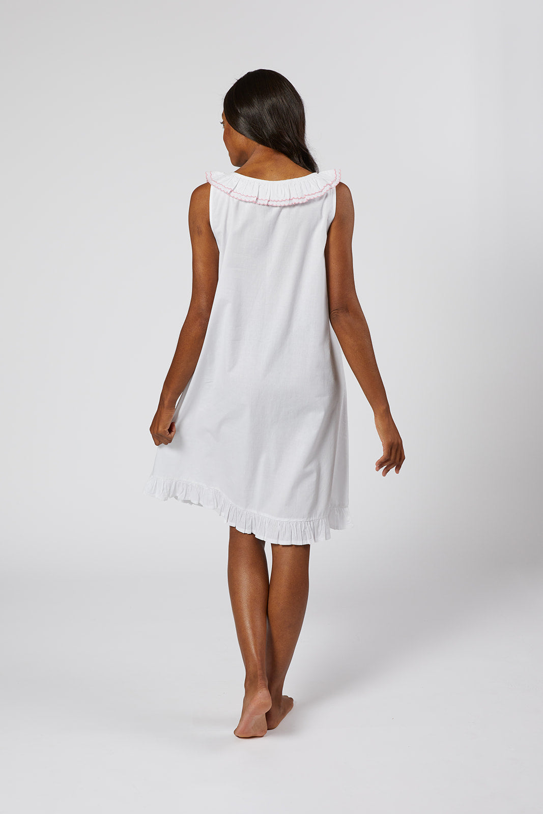 LULIE COTTON RUFFLE NIGHTGOWN - Lenora