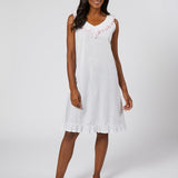 LULIE COTTON RUFFLE NIGHTGOWN - Lenora