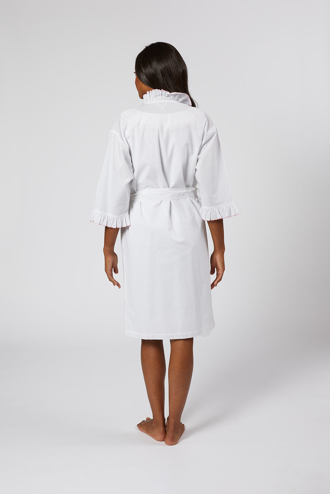 LULIE COTTON RUFFLE ROBE - Lenora