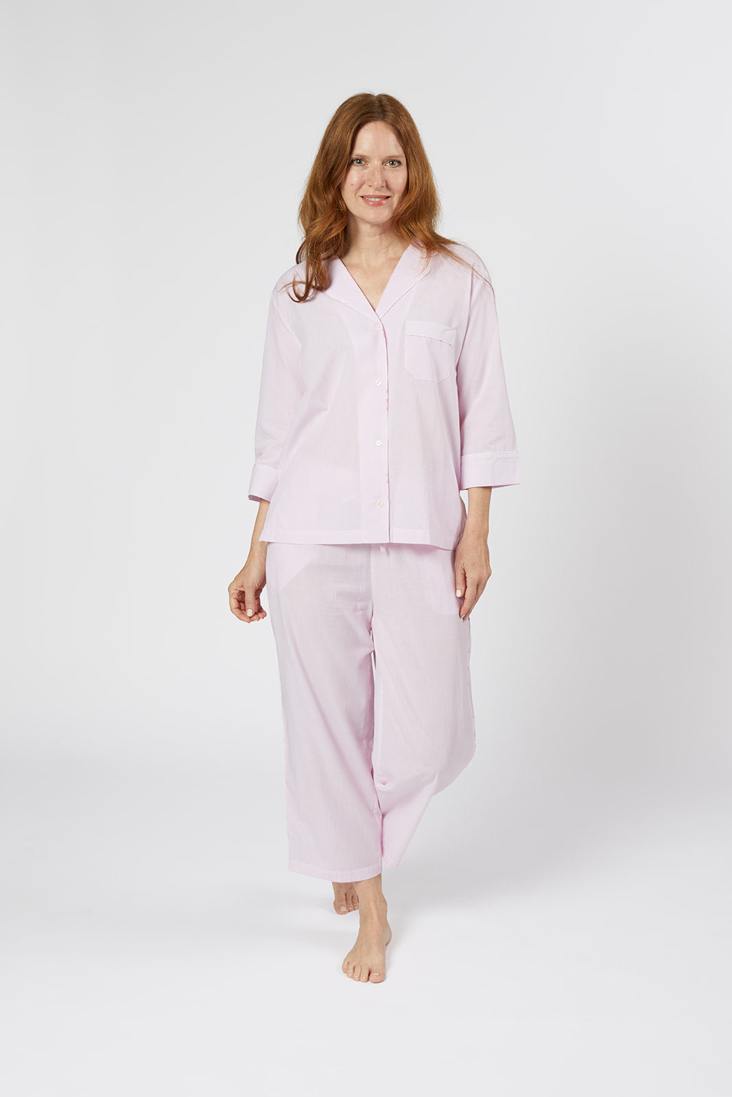 LILY PINSTRIPE COTTON PAJAMAS - Lenora