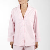 GINGHAM COTTON PAJAMAS W/ RIC RAC TRIM - Lenora