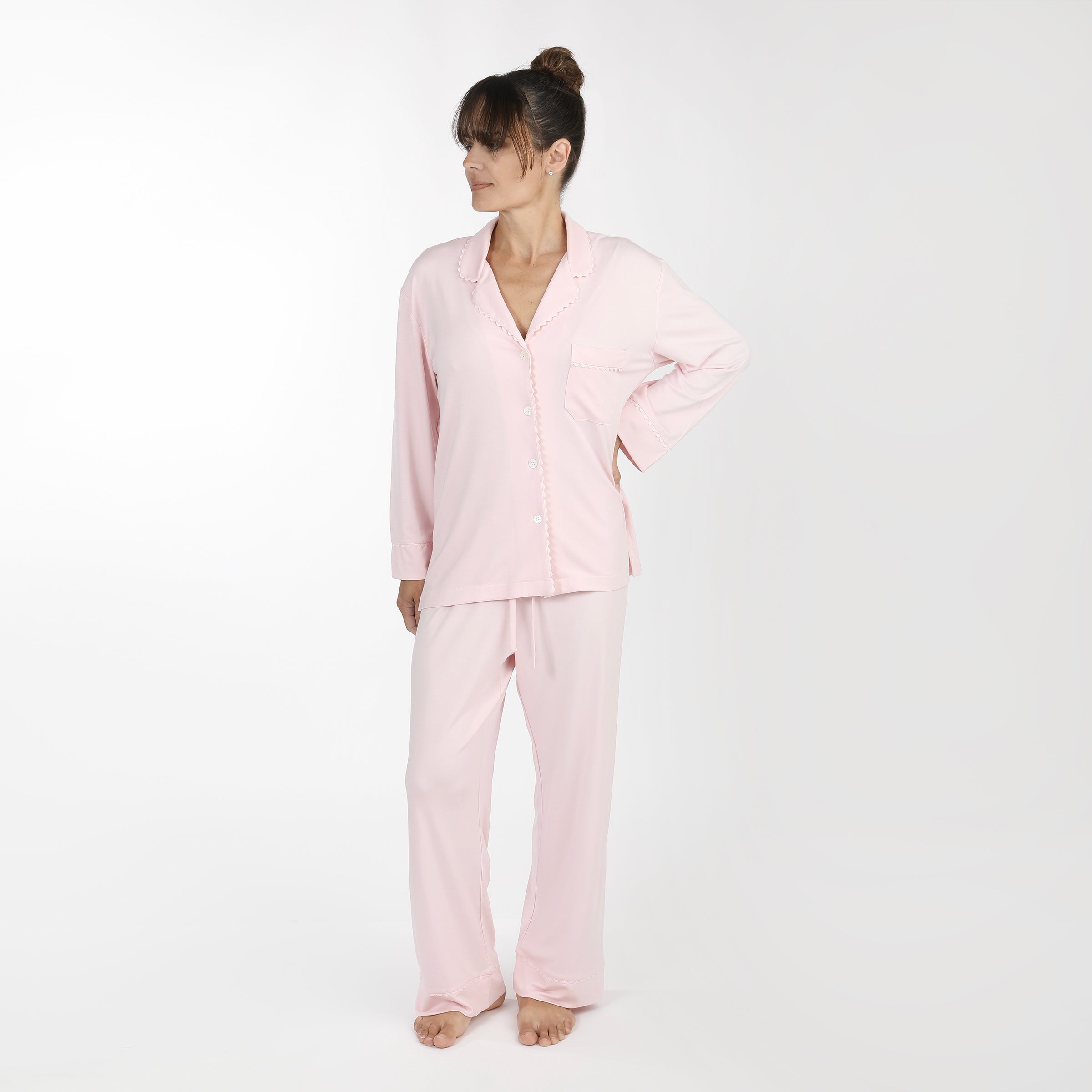 WYNNE MODAL KNIT PAJAMAS - Lenora