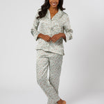 BIRDIE SATIN LONG FLORAL PAJAMAS - Lenora