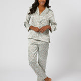 BIRDIE SATIN LONG FLORAL PAJAMAS - Lenora