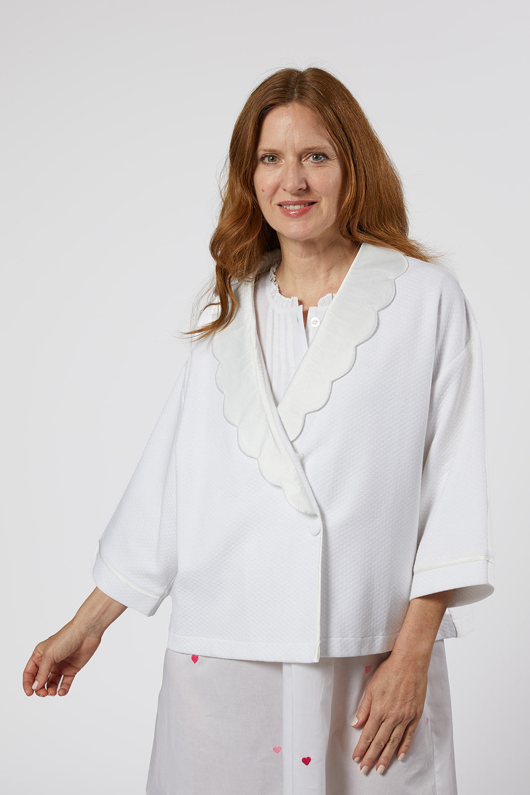 HELEN COTTON BEDJACKET - Lenora