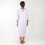 NANCY COTTON EMBROIDERED LONG SLEEVE NIGHTGOWN - Lenora