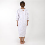 NANCY COTTON EMBROIDERED LONG SLEEVE NIGHTGOWN - Lenora