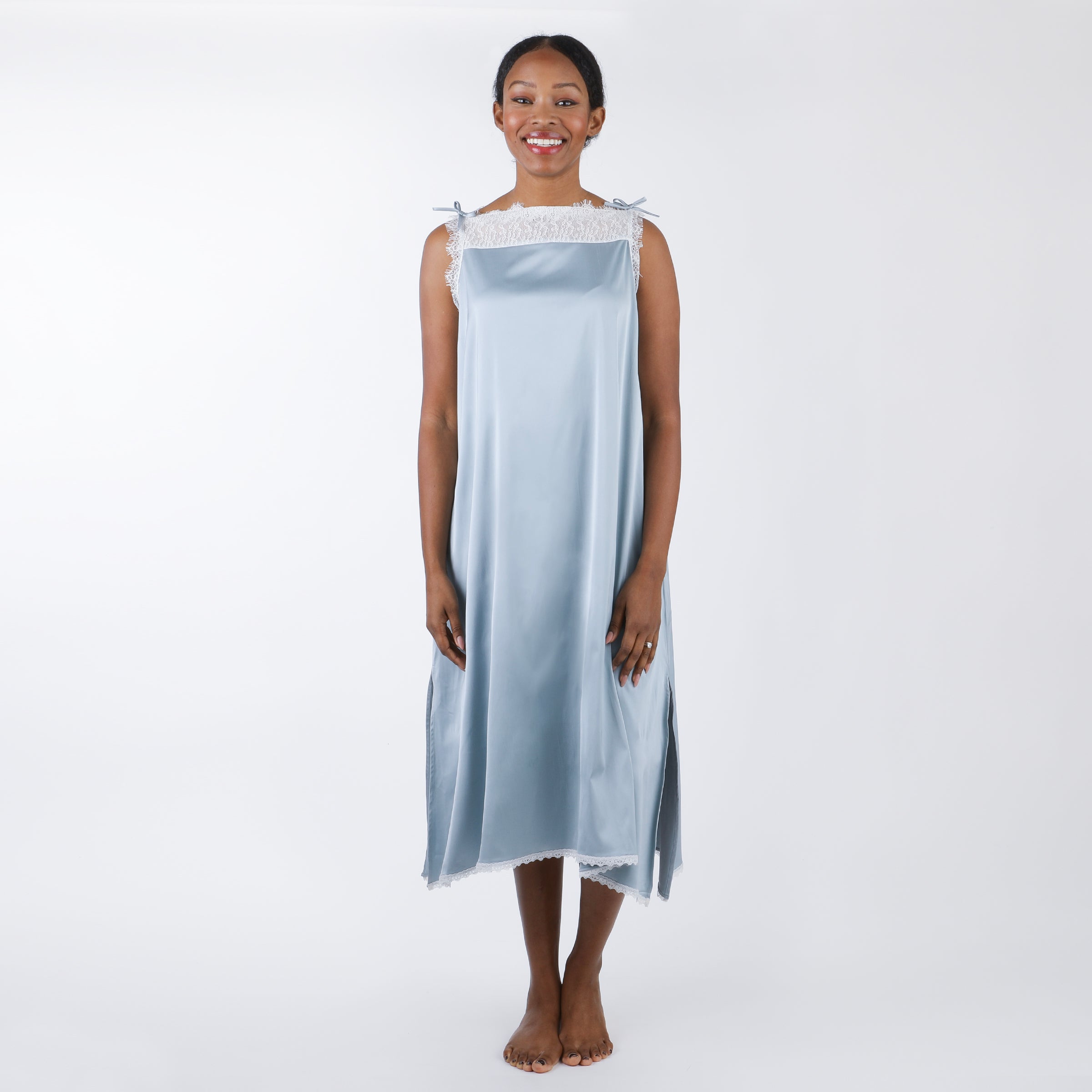 CHLOE SATIN NIGHTGOWN - Lenora