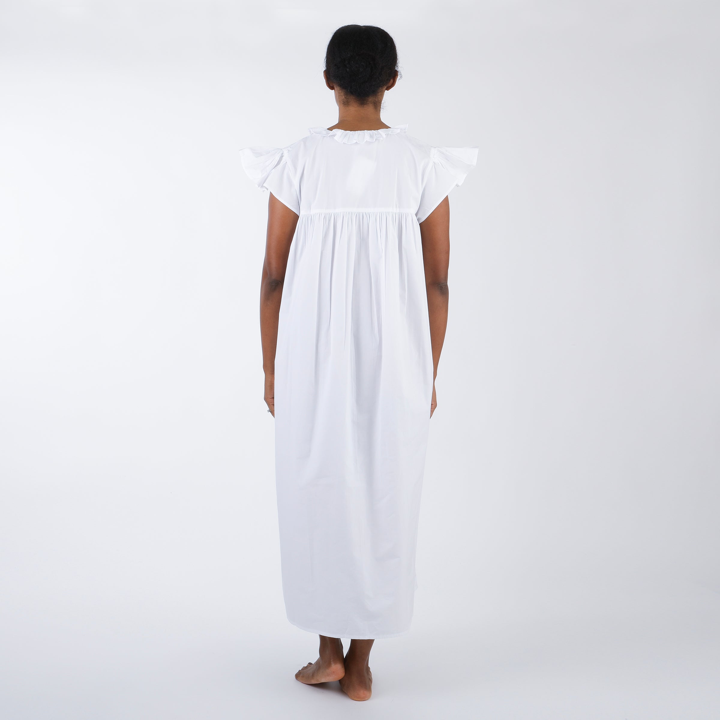 EMILY COTTON SMOCKED NIGHTGOWN - Lenora