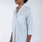 CLASSIC COTTON STRIPED NIGHTSHIRT - Lenora