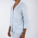 CLASSIC COTTON STRIPED CAPRI PAJAMAS - Lenora