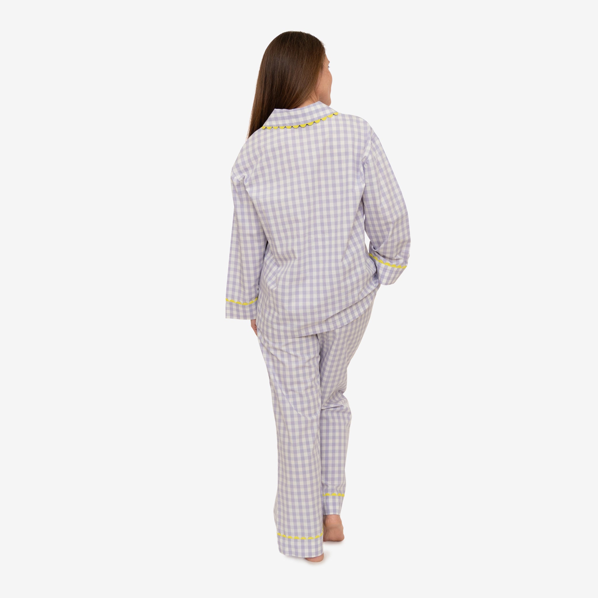 CLASSIC GINGHAM CHECK PAJAMAS W/ RIC RAK TRIM - Lenora