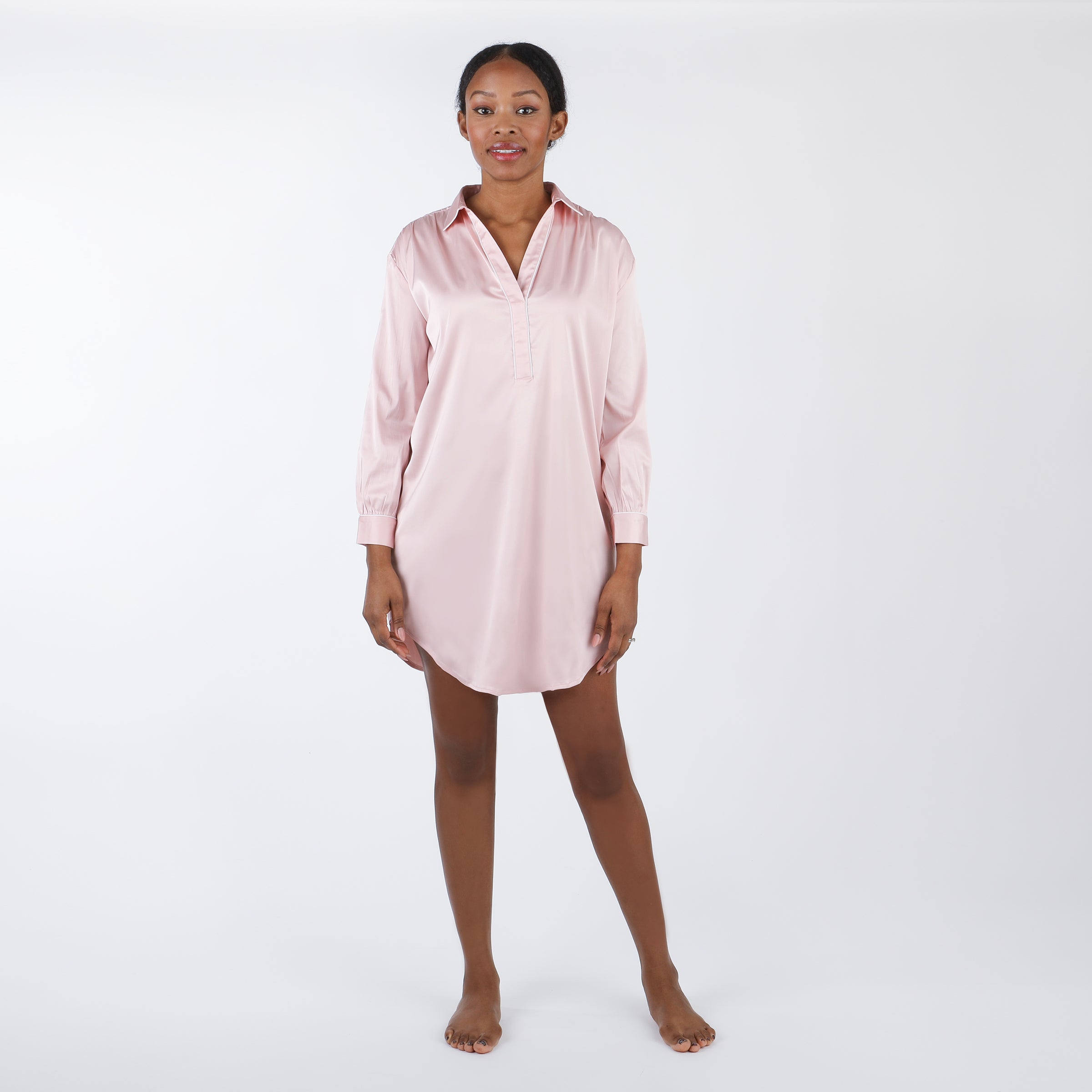 CHLOE SATIN NIGHTSHIRT - Lenora