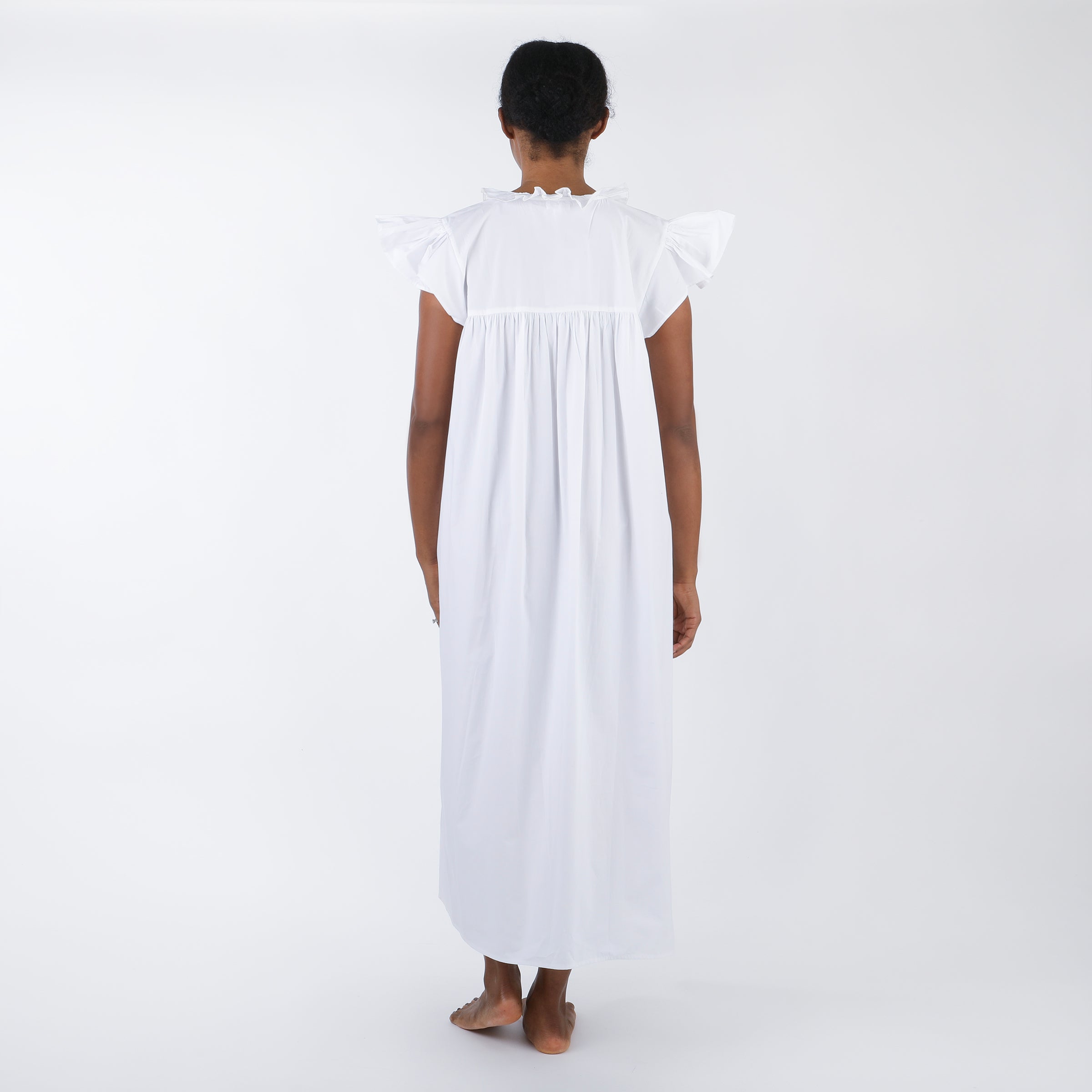 EMILY COTTON SMOCKED NIGHTGOWN - Lenora