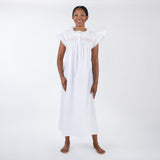 EMILY COTTON SMOCKED NIGHTGOWN - Lenora