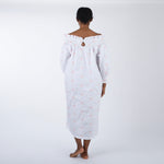 NANCY COTTON EMBROIDERED LONG SLEEVE NIGHTGOWN - Lenora