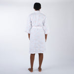 NANCY COTTON RUFFLE EMBROIDERED ROBE - Lenora