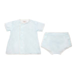 BABY EYELET COTTON DIAPER SET - Lenora