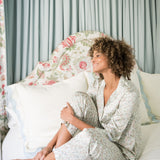 BIRDIE SATIN LONG FLORAL PAJAMAS - Lenora