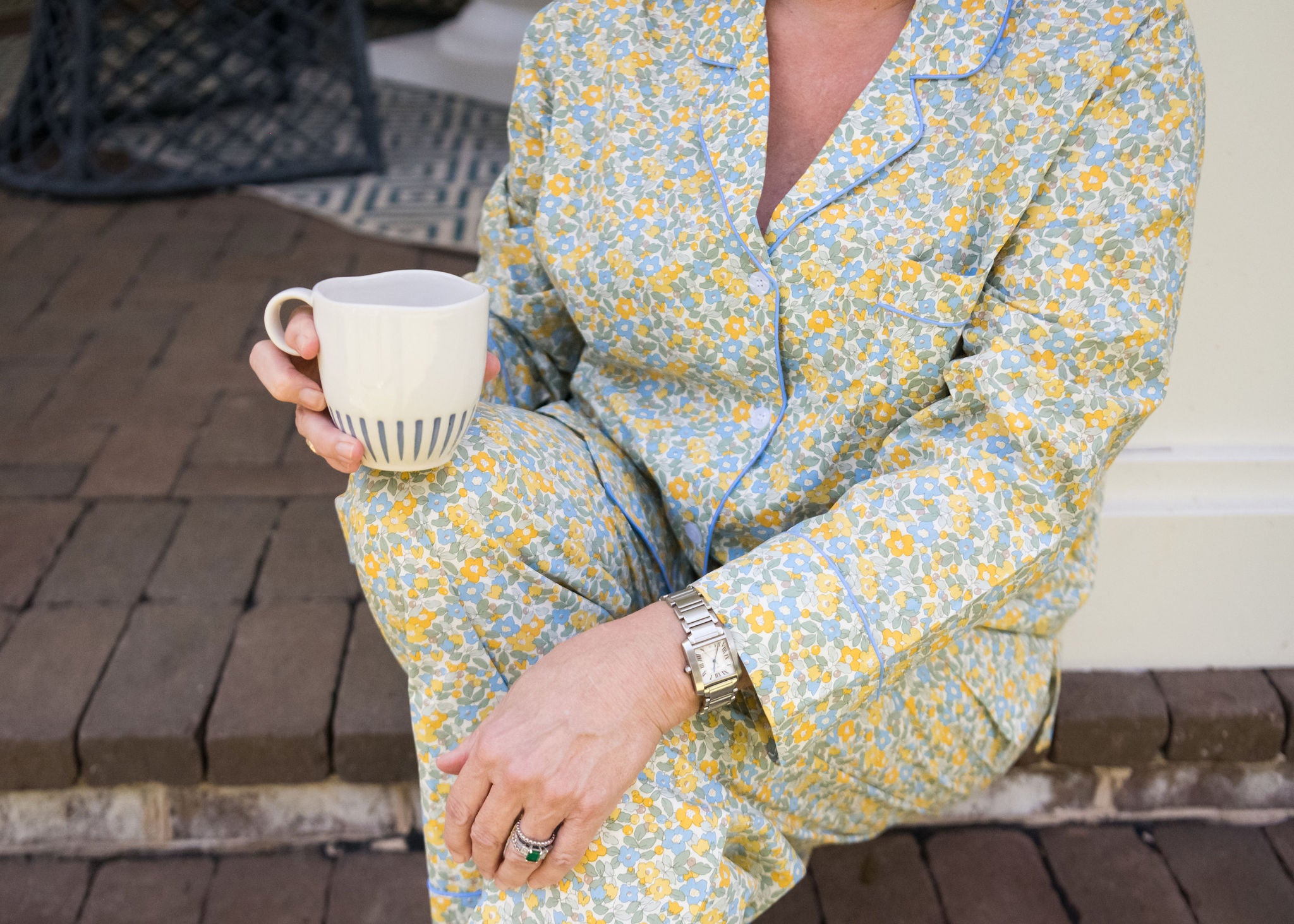 CLASSIC COTTON PAJAMAS IN LEMON LIBERTY - Lenora