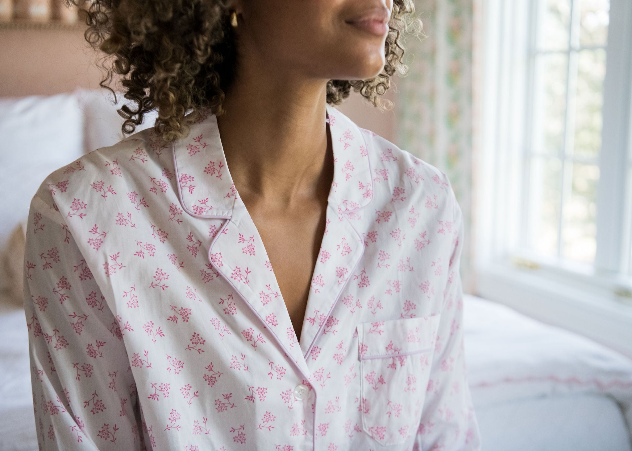 CLASSIC COTTON PAJAMAS IN VIVIAN FLORAL - Lenora