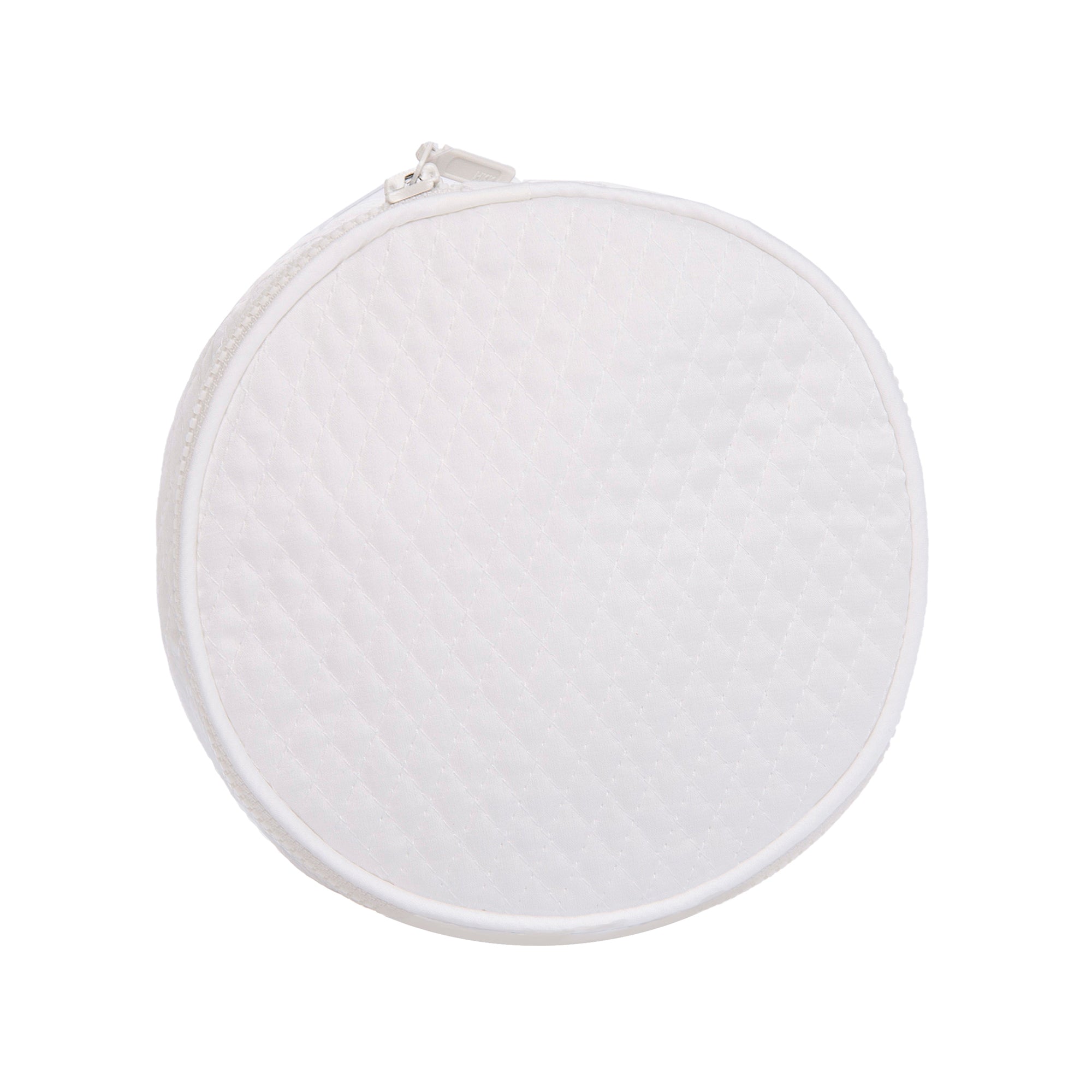 Quilted Satin Round Jewelry Box - Lenora