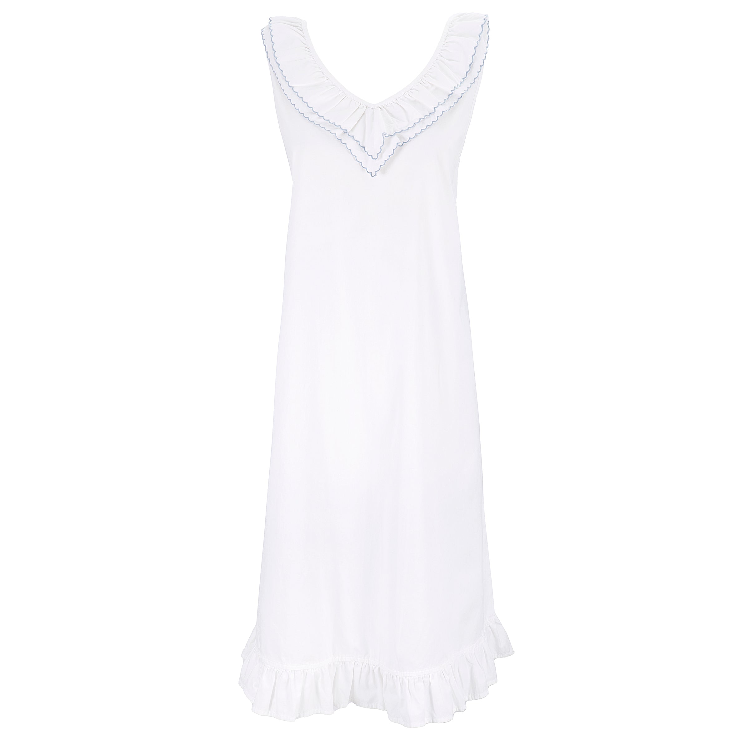 LULIE COTTON RUFFLE NIGHTGOWN - Lenora