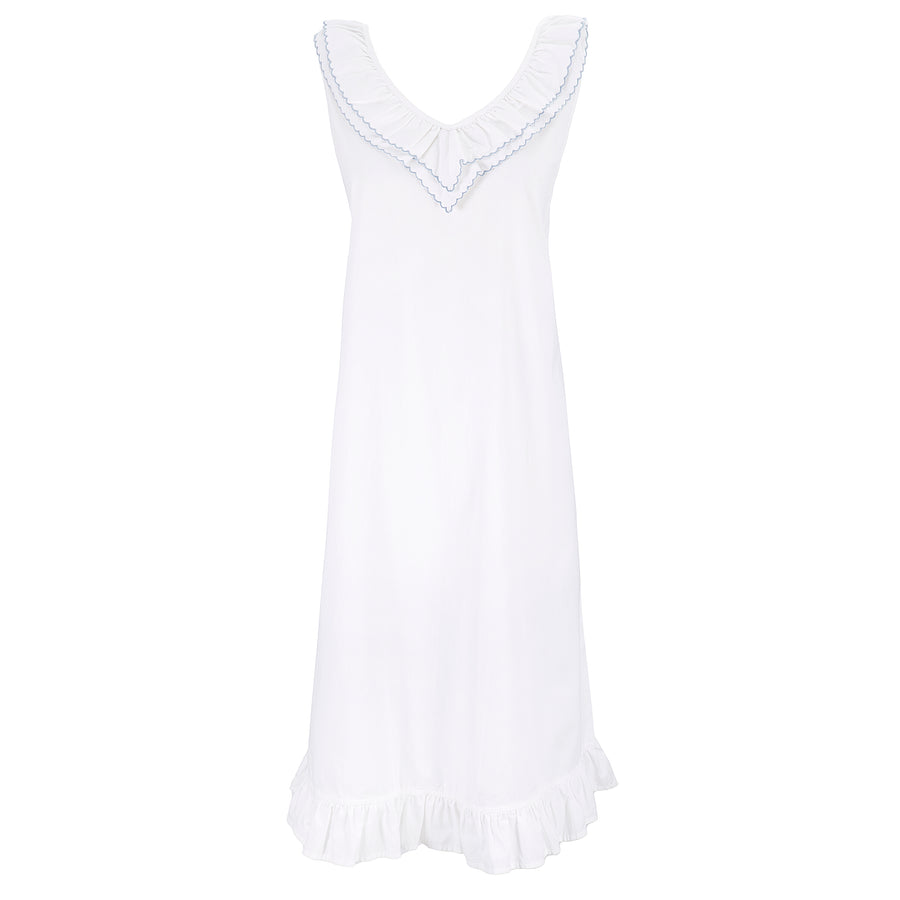 LULIE COTTON RUFFLE NIGHTGOWN - Lenora