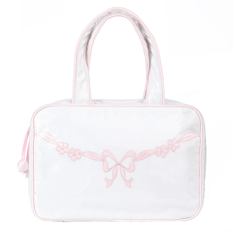 FLORAL BOW HANGING TRAVEL BAG - Lenora