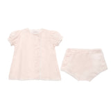 BABY EYELET COTTON DIAPER SET - Lenora