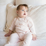 BABY POINTELLE HEART COTTON KNIT FOOTIE - Lenora