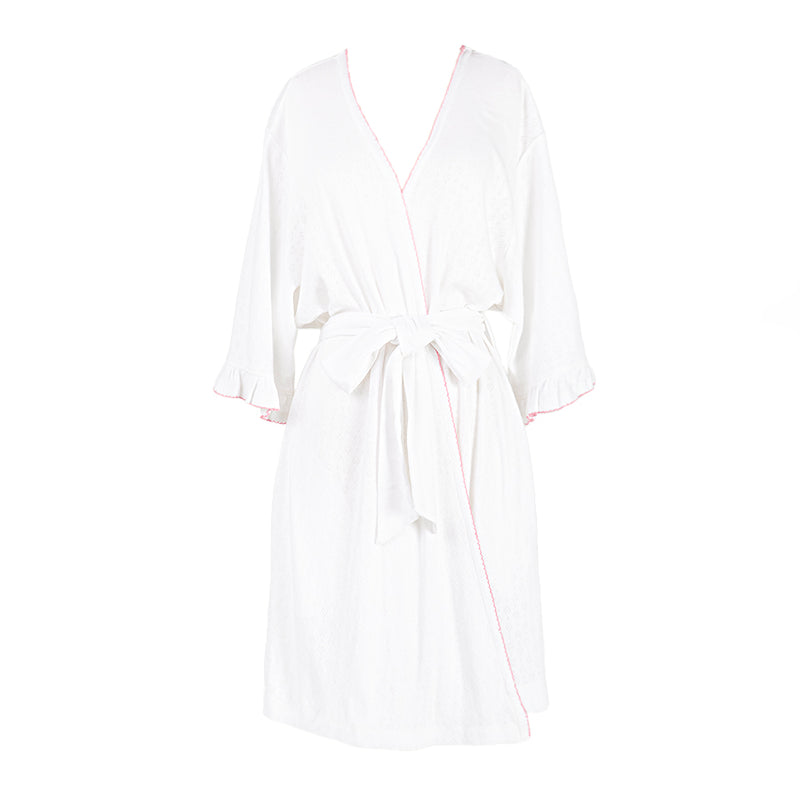 LIZA POINTELLE COTTON ROBE - Lenora