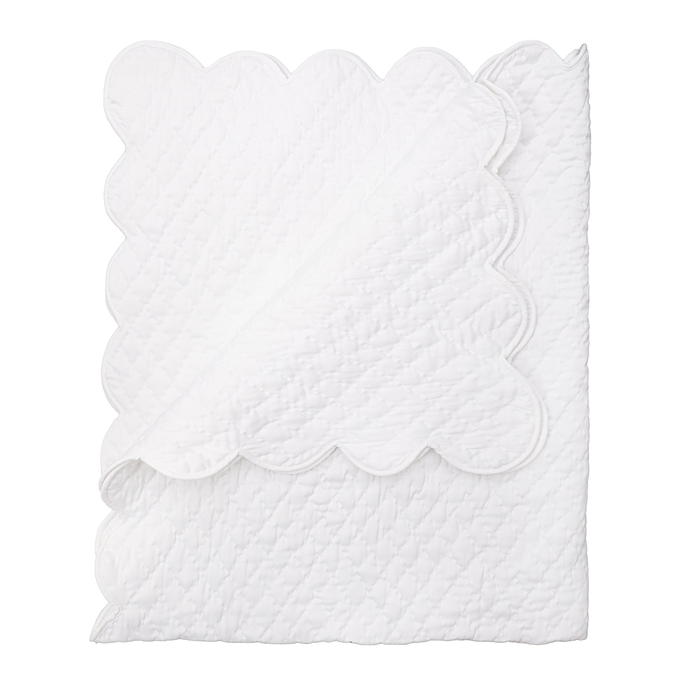 BABY HAND QUILTED SATIN BLANKET - Lenora