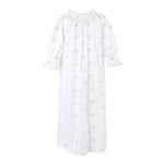 NANCY COTTON EMBROIDERED LONG SLEEVE NIGHTGOWN - Lenora