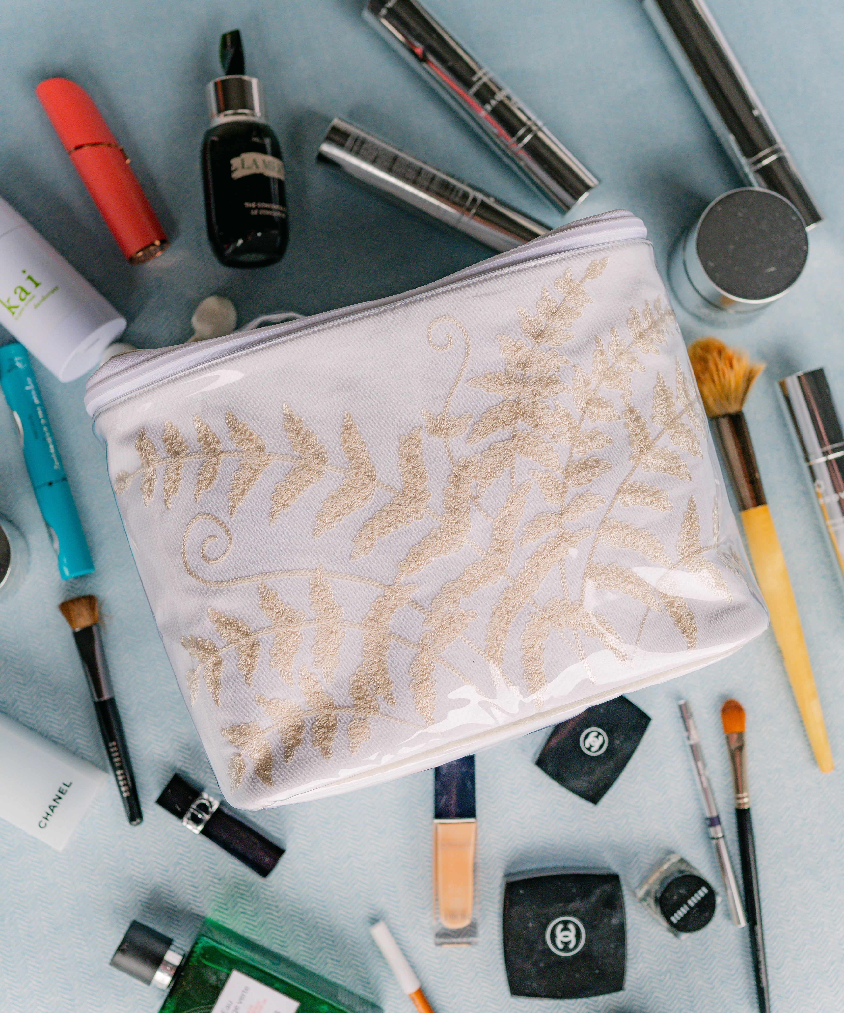 Fern Train Case Bundle in Ivory - Lenora
