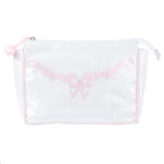 FLORAL BOW LARGE MAKEUP BAG - Lenora