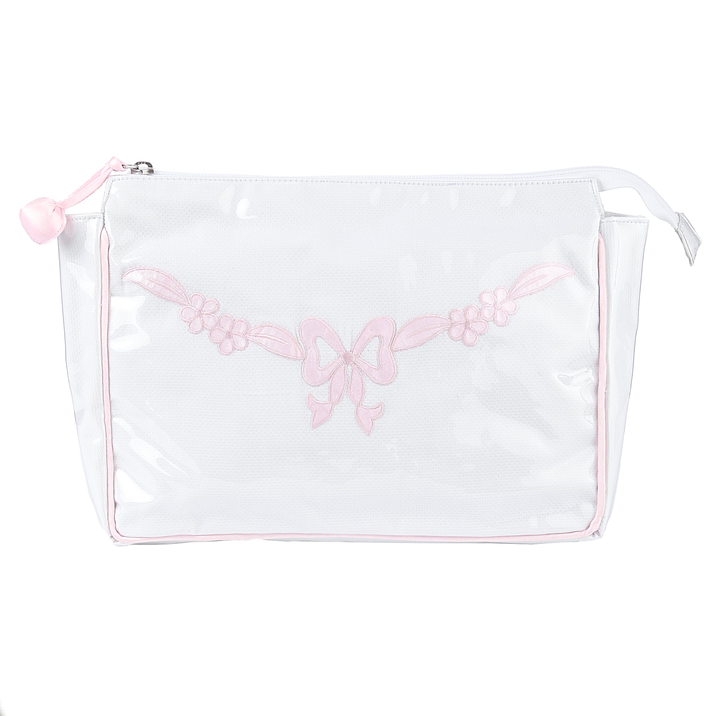 FLORAL BOW LARGE MAKEUP BAG - Lenora