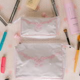 FLORAL BOW LARGE MAKEUP BAG - Lenora