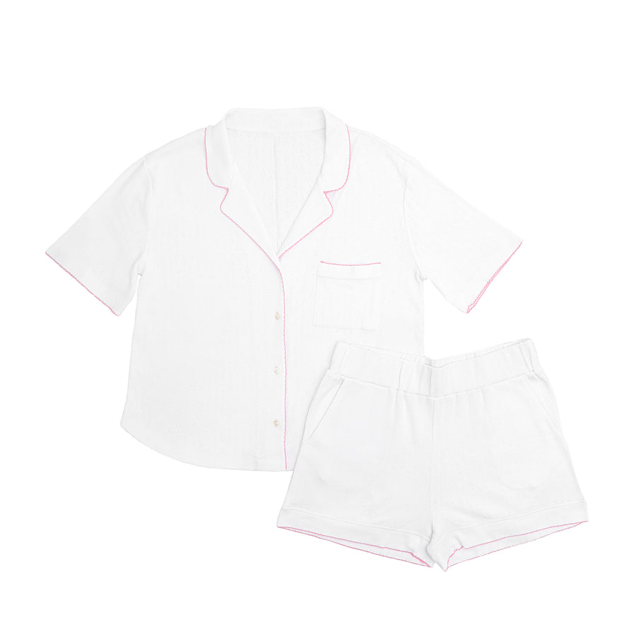 LIZA POINTELLE COTTON SHORT PAJAMAS - Lenora