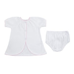 BABY COTTON KNIT SHORT SLEEVE DIAPER SET - Lenora