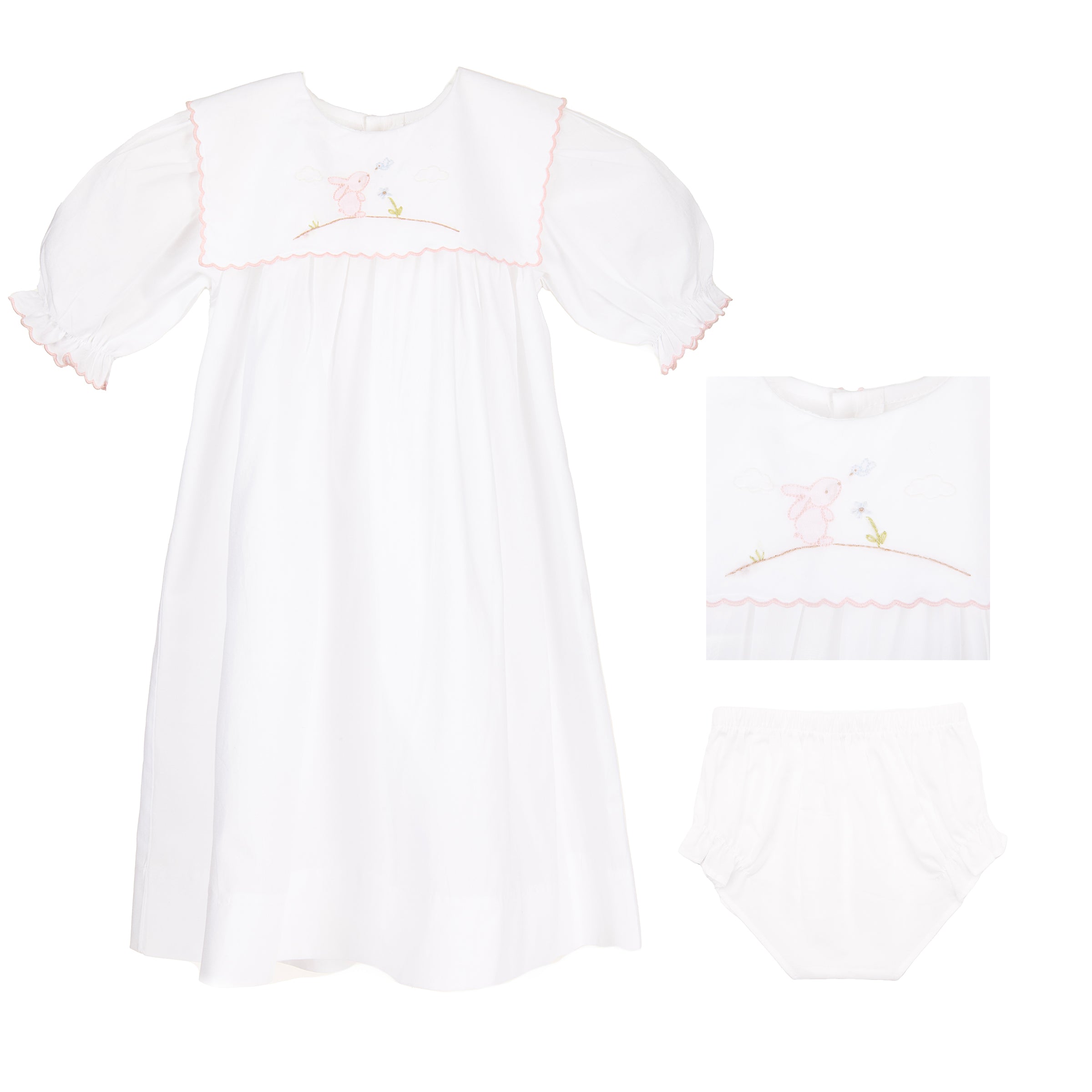 BABY SAILOR BUNNY COTTON DAYGOWN - Lenora