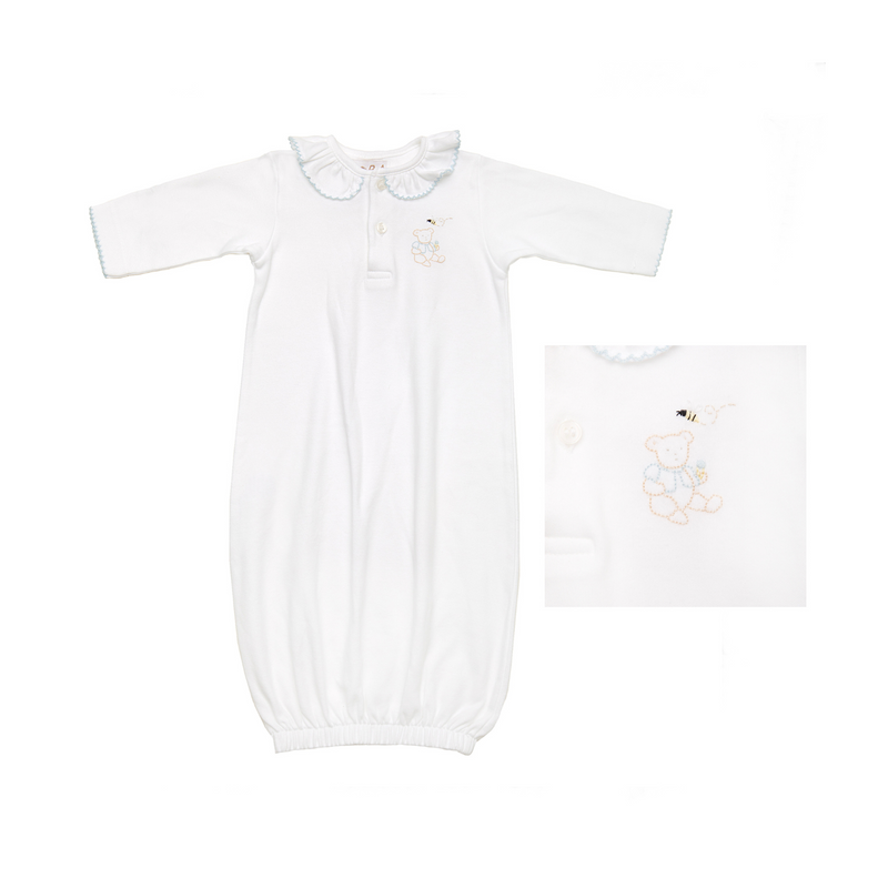 BABY TEDDY BEAR COTTON KNIT SACK - Lenora