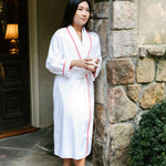 VANDY COTTON ROBE IN CORAL - Lenora