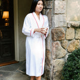 VANDY COTTON ROBE IN CORAL - Lenora