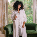 BIRDIE SATIN LONG PAJAMAS - Lenora